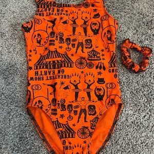 Circus Gymnastics Leotard with Matching Scrunchie